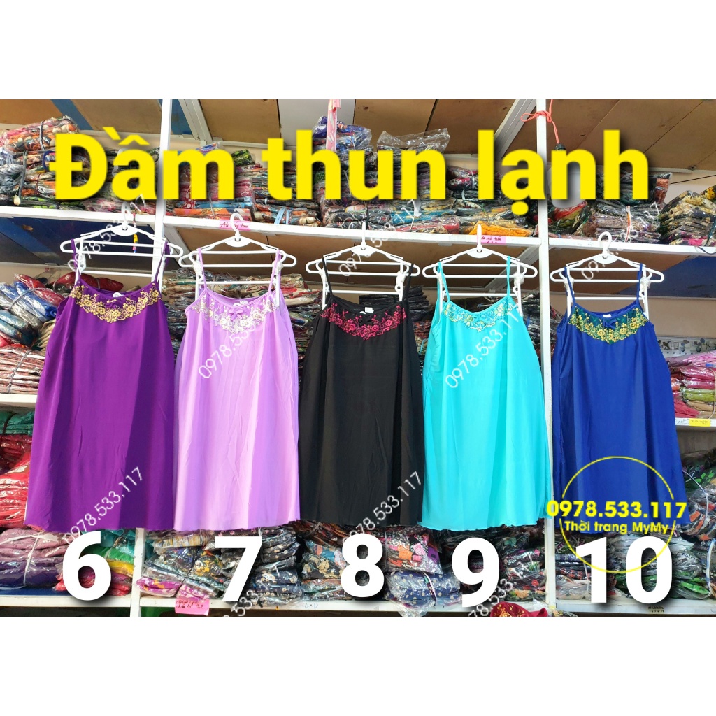 Đầm ngủ thun lạnh phối ren dây nhuyễn đẹp xuất sắc