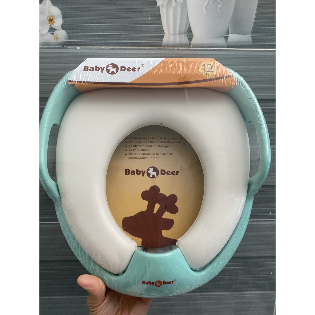 Bô trẻ em ,bệ thu nhỏ bồn cầu BABY DEER CÓ TAY VỊN CHO BÉ, BỆ TOILET, KỆ BỒN CẦU VỆ SINH CHO BÉ