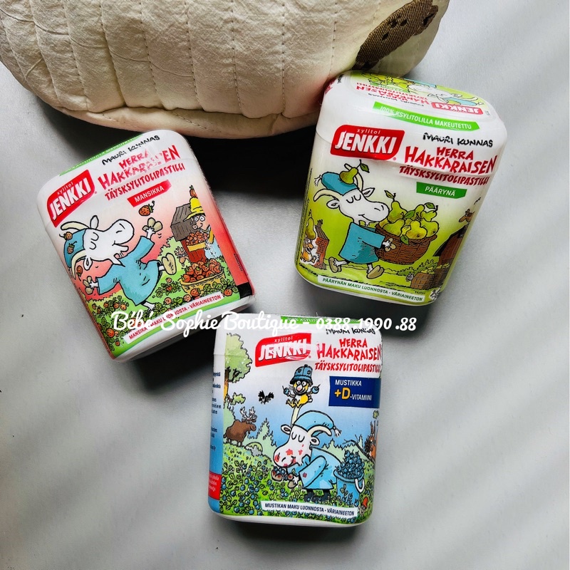 Chính hãng - Kẹo chống sâu răng, hỗ trợ giảm viêm tai giữa xylitol Mauri Kunnas cho bé từ 6 tháng tuổi