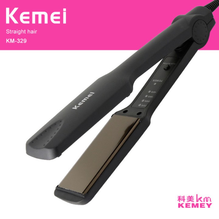 Máy ép tóc 4 mức chỉnh nhiệt Kemei KM 329 chức năng: tạo kiểu tóc - là thẳng tóc