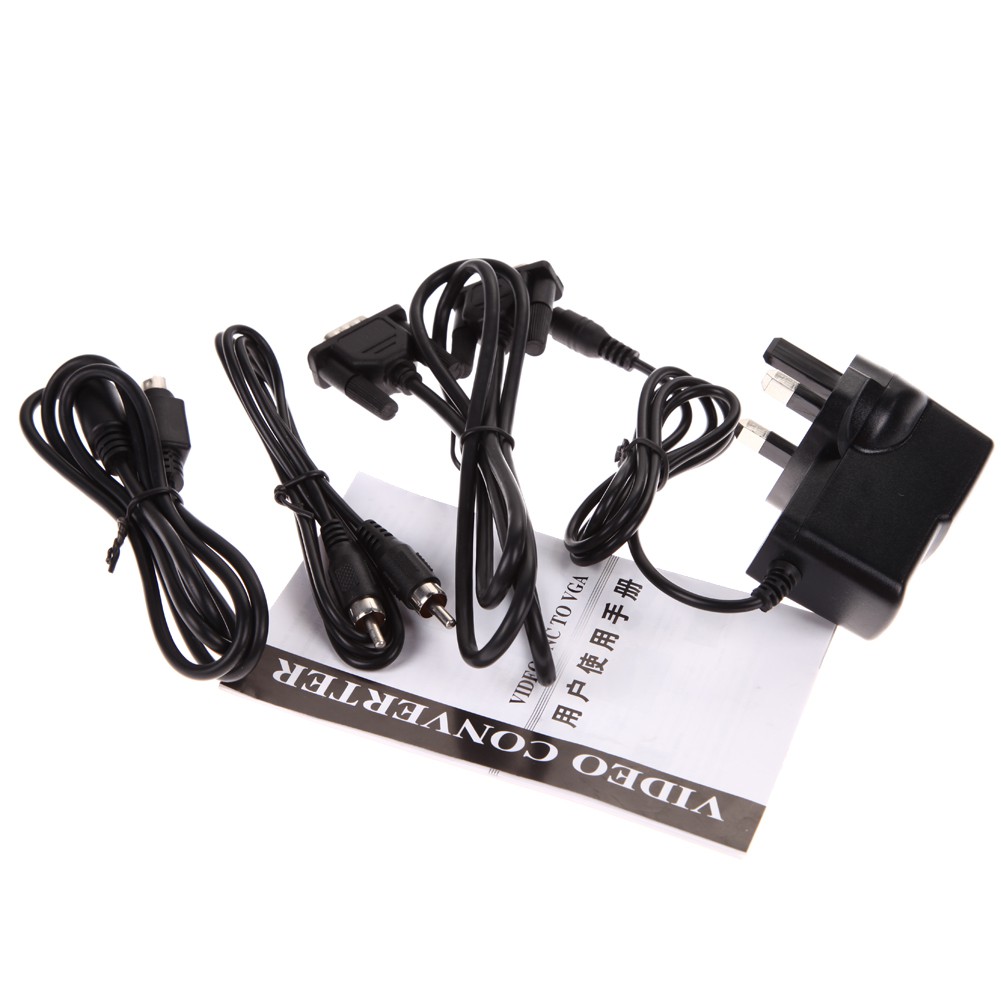 Đầu cắm chuyển đổi AV RCA S-video đầu vào thành VGA đầu ra cho máy quay an ninh