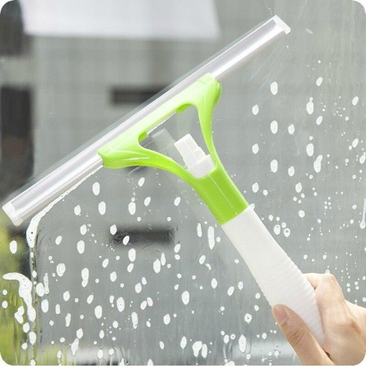 Cây Lau Kính Tiện Dụng Có Bình Xịt Thông Minh -  Cây Lau, Gạt Kính Cán Cứng Đẩy Sạch Kính Hơn (Màu Ngẫu Nhiên)