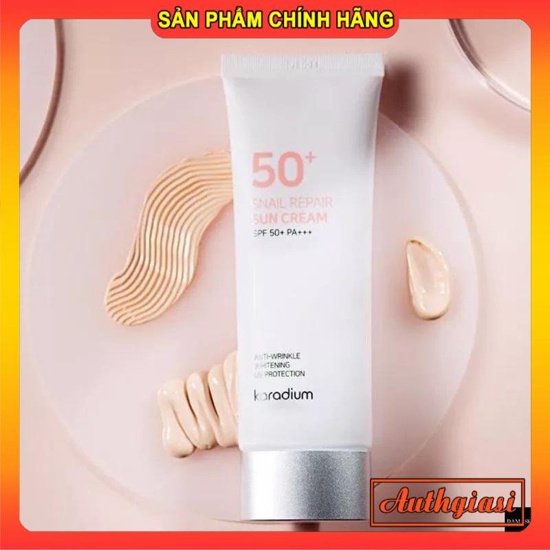 Kem chống nắng KARADIUM Sun Snail Repair Suncream Spf50+ PA+++ kcn lên tone trắng hồng đẹp