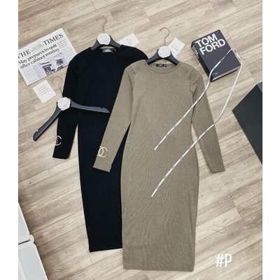 Váy len tăm body thêu tay hottrend