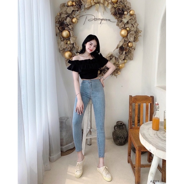[Hàng Thiết Kế Cao Cấp] Áo Trễ Vai Bèo Nhún TKSA261