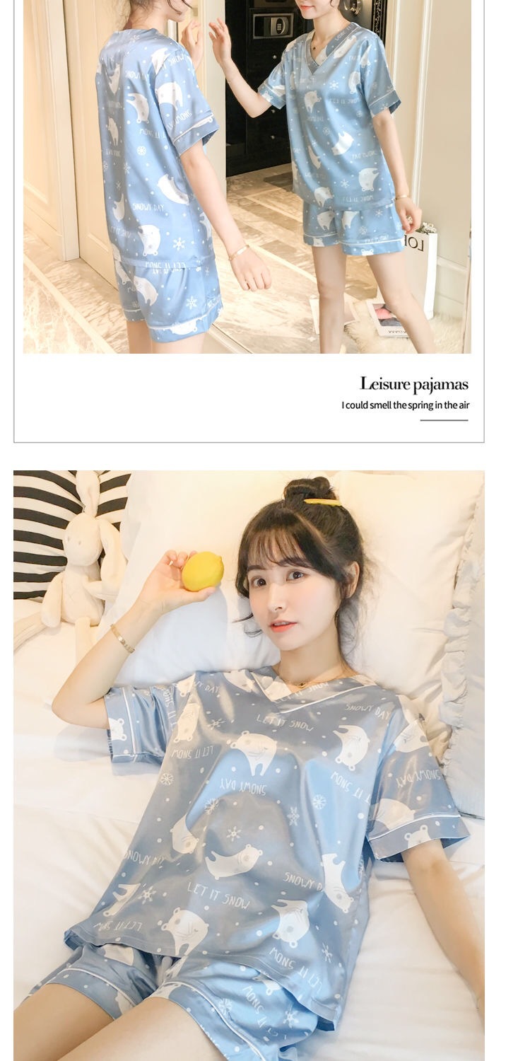 Lụa băng Ngắn tay Đồ mặc nhà Đồ ngủ yy001 #2 | BigBuy360 - bigbuy360.vn