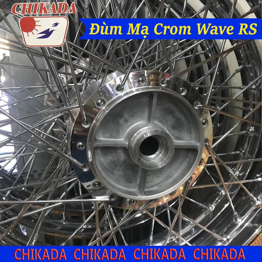 Cặp Đùm Mạ Crom Trước Đĩa, Sau Đùm Honda Wave RS ( Thái Lan )