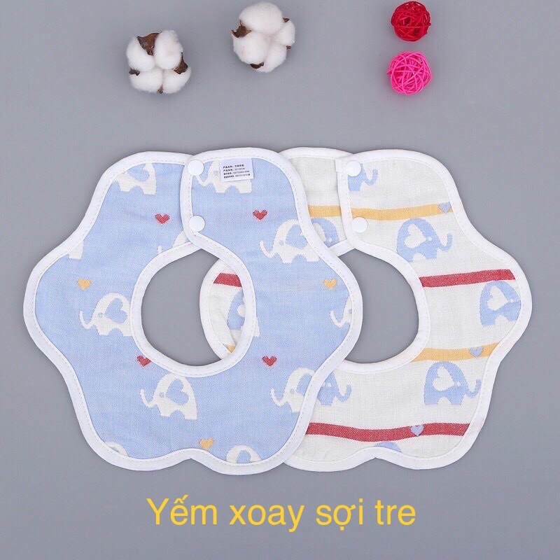 YẾM SỢI TRE 6 LỚP CHO BÉ MẶC ĐƯỢC 2 MẶT