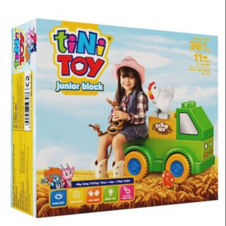 Đồ chơi lắp ráp junior block little hen truck tinitoy 101