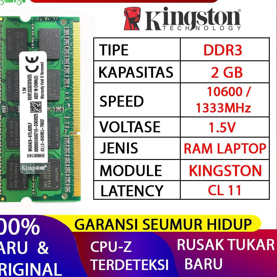 Ram Kingston Ddr3 2gb / 1333 Mhz 1.5v 2gb Cho Laptop | BigBuy360 - bigbuy360.vn