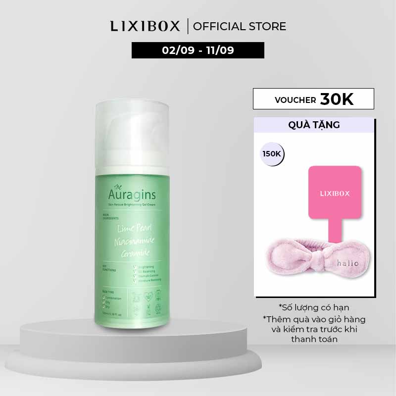 Gel dưỡng ẩm ngừa mụn, giảm thâm The Auragins Skin Rescue Brightening Gel Cream 100ml
