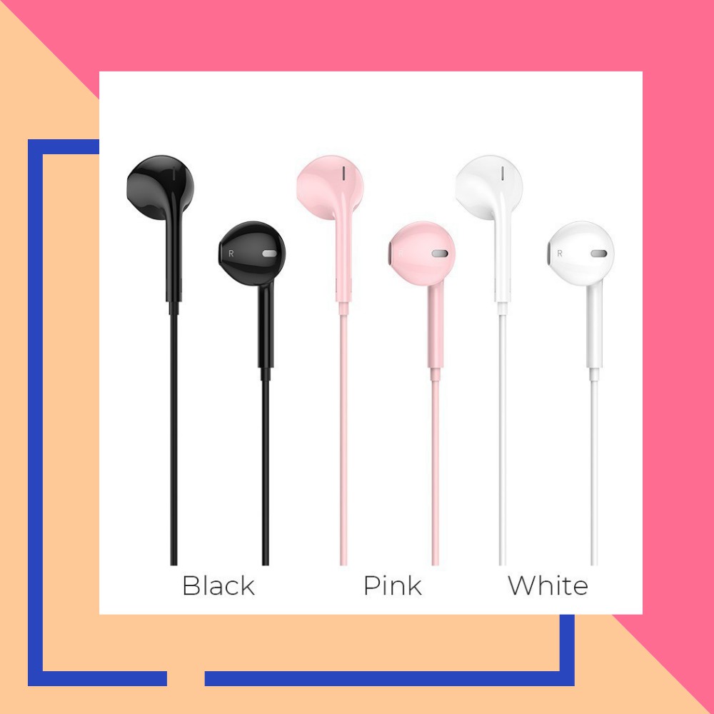 Tai nghe nhét tai thể thao Hoco M55 Chống Ồn Tích Hợp Micro Và giắc cắm 3.5mm cho điện thoại iphone Samsung Shin Case