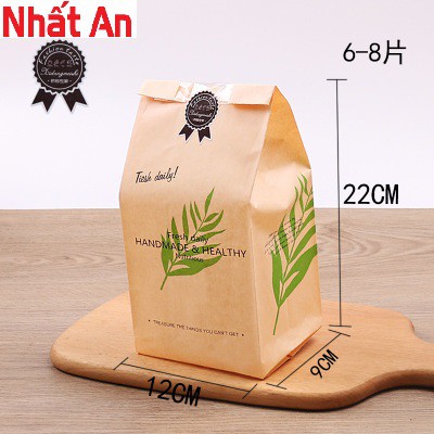 Túi bánh mì hoa cúc (đứng) Mẫu Chiếc lá 10 cái