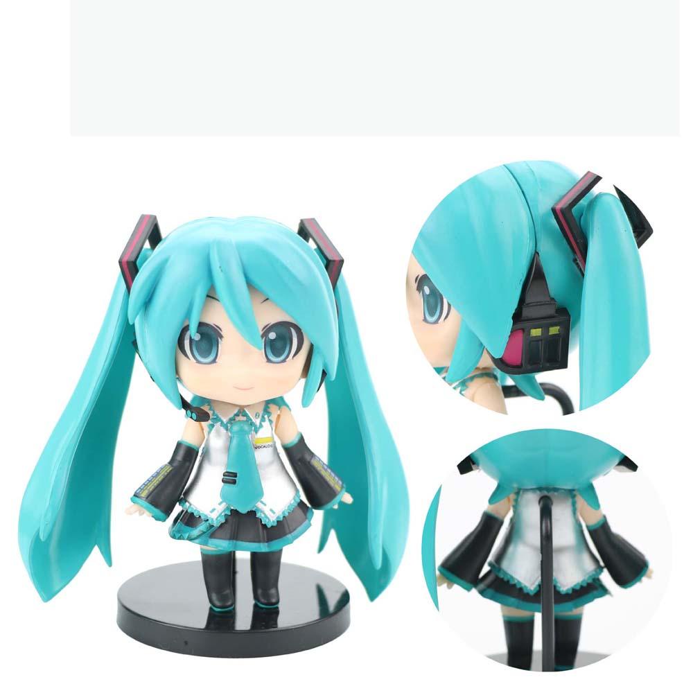 Mô Hình Nhân Vật Hatsune Miku 10cm Bằng PVC Dễ Thương Nhiều Màu Sắc
