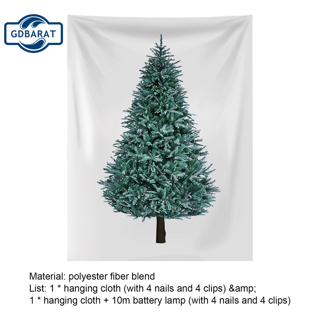 Thảm treo tường mềm in họa tiết giáng sinh 3D dễ lắp đặt trang trí nhà cửa