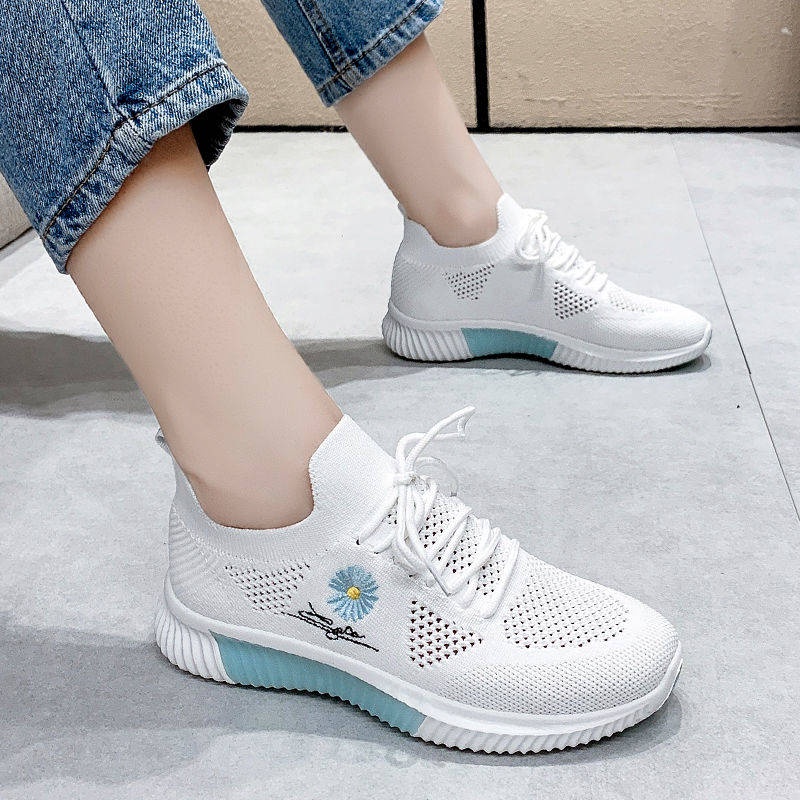 Giày Thể Thao Phối Lưới Thoáng Khí Phong Cách Hàn Quốc Dễ Phối Đồ Thời Trang Mùa Hè Cho Nữ