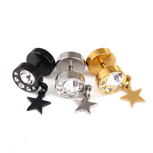 Bông Tai Nam Cá Tính Titan Ko Đen TT 3533 - 1 Chiếc