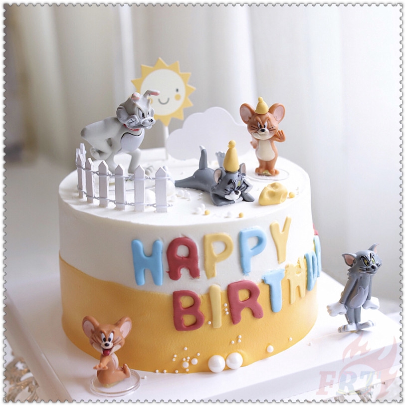 Set 5 Mô Hình Đồ Chơi Nhân Vật Trong Phim Hoạt Hình "Tom & Jerry"