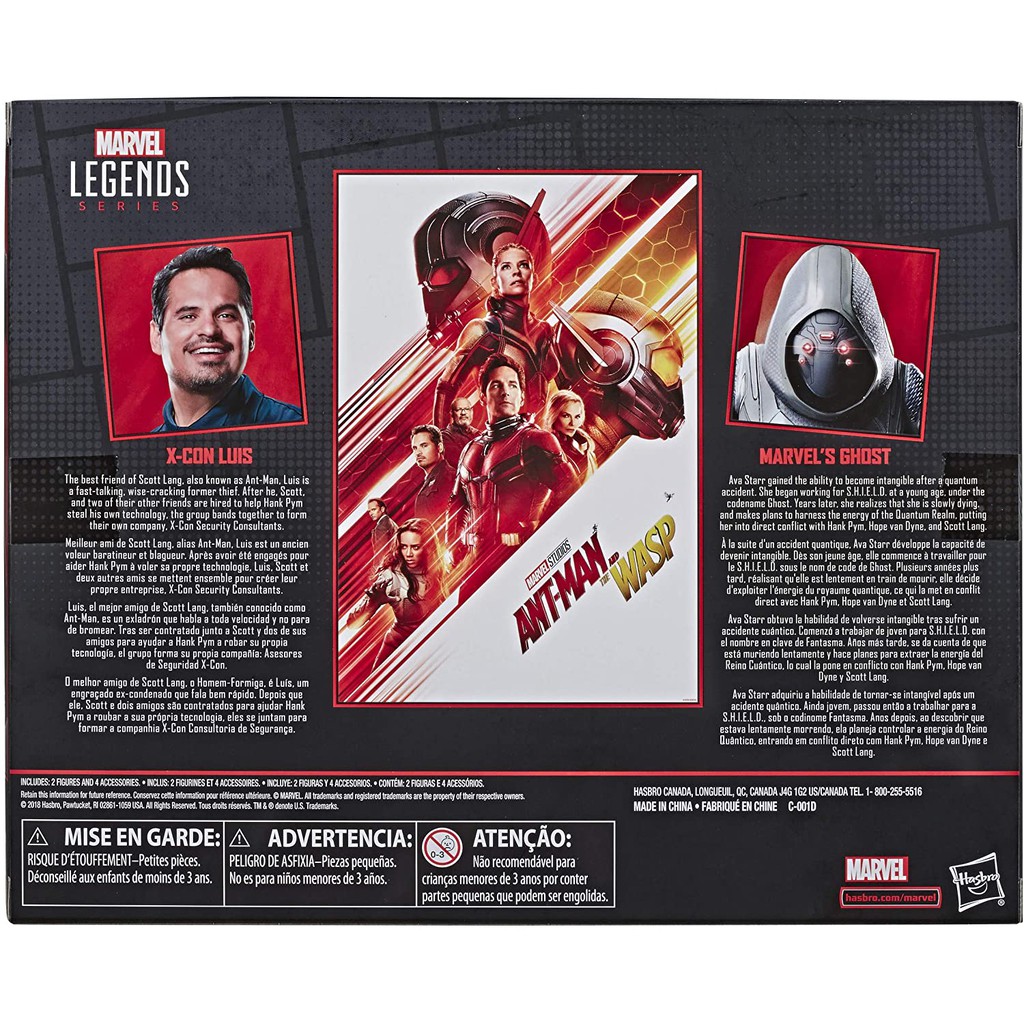 Mô hình Marvel Legends Series Ant-Man & The Wasp 6"-Scale Movie-Inspired X-Con Luis & Marvel’s Ghost