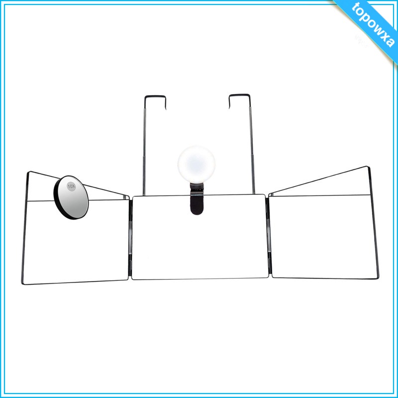 Gương Cắt Tóc 3 Chiều Có Đèn Led Kính