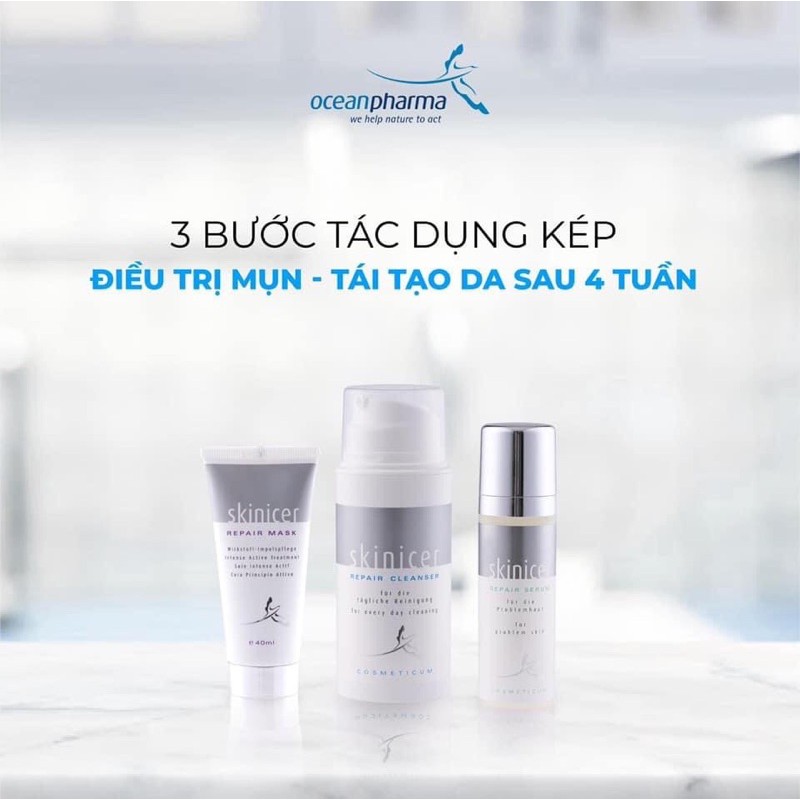 ✅[CHÍNH HÃNG] SỮA RỬA MẶT CHO DA NHẠY CẢM VÀ DẦU MỤN SKINICER® REPAIR CLEANSER 100ML