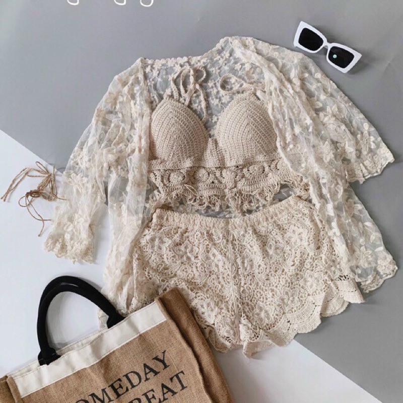 Set bikini boho style  che bụng