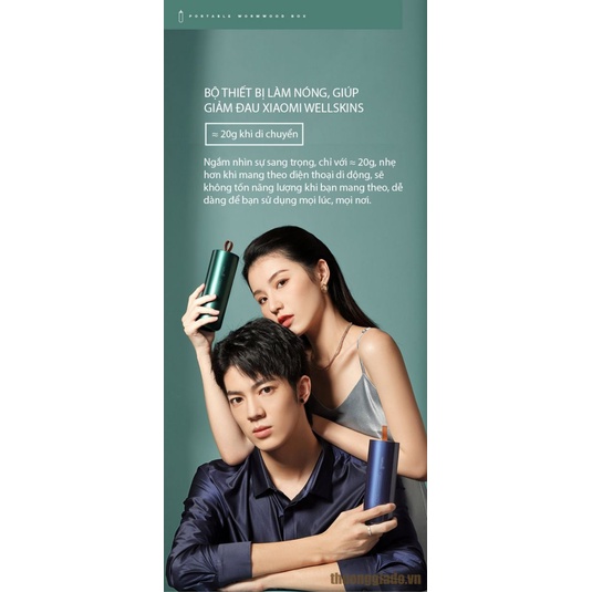 Bộ thiết bị làm nóng, giảm đau Xiaomi WellSkins WX-RJ302, kết hợp thảo dược quý của Trung Quốc