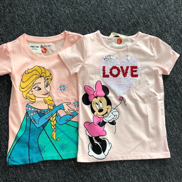 Áo phông cộc tay bé gái hình Minie Disney