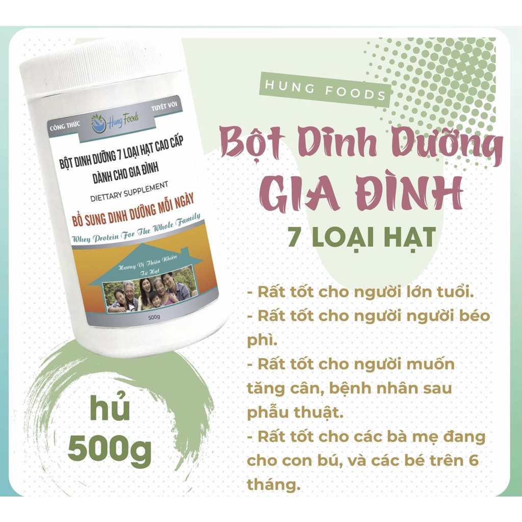 Bột Dinh Dưỡng 7 Loại Hạt Cao Cấp Cho Gia Đình - Bột Dinh Dưỡng - Dinh Dưỡng Hung Foods