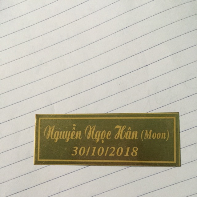 Thẻ tên khắc đồng