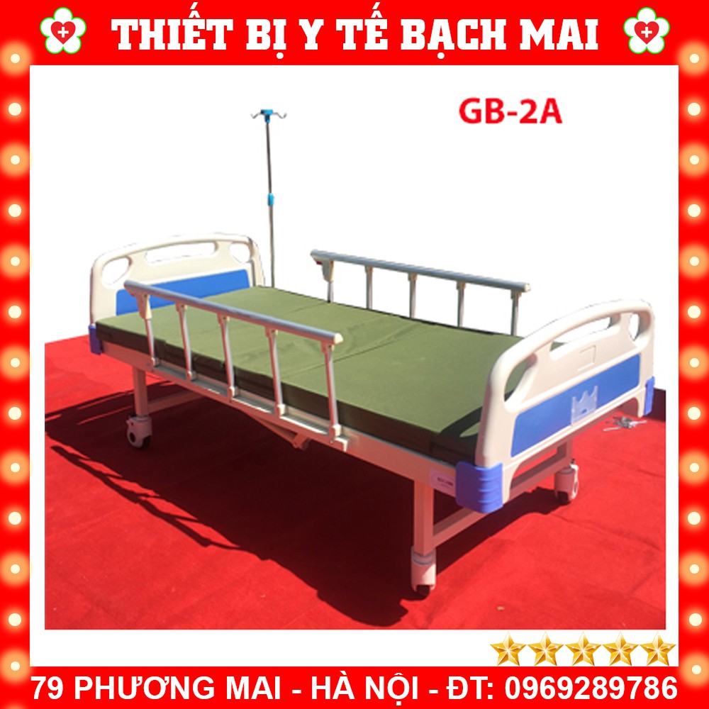 Giường Bệnh Nhân 2 Tay Quay Nhập Khẩu Lucass GB-2A