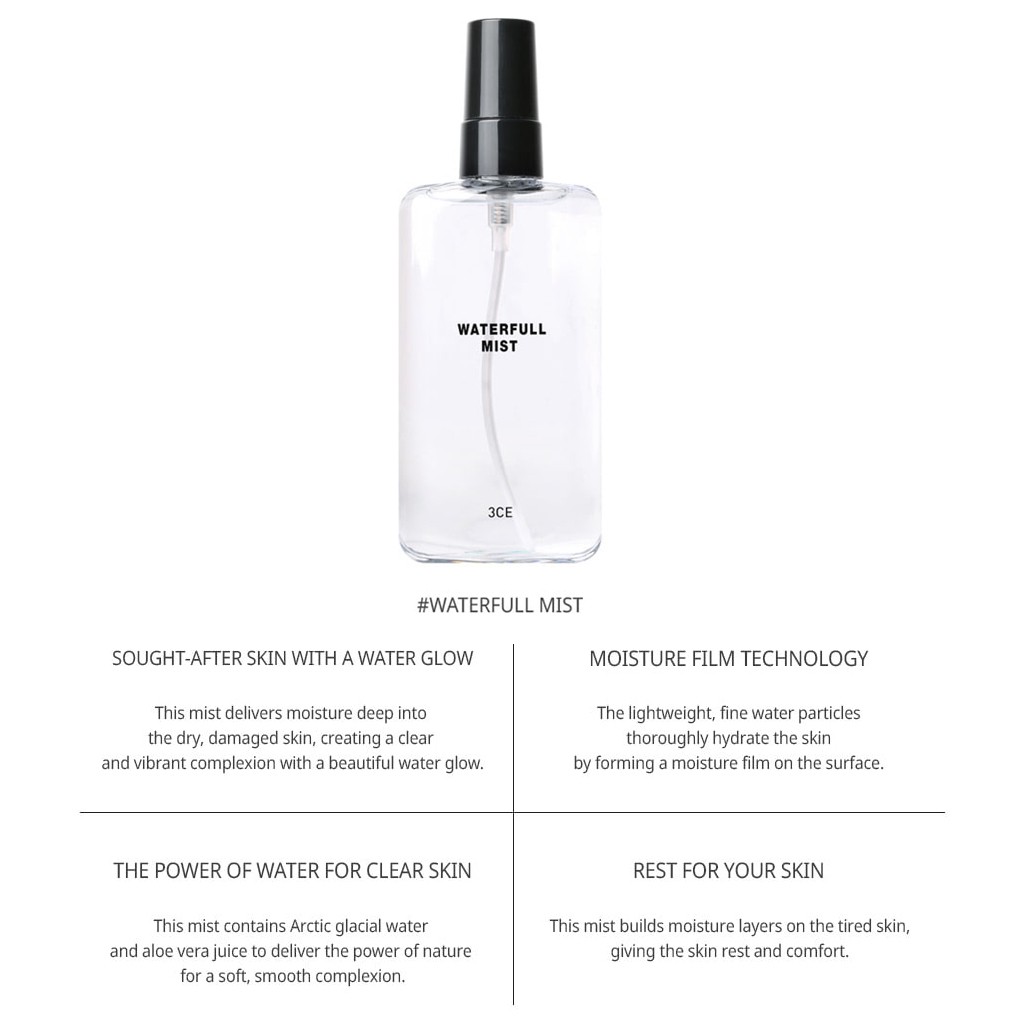 Xịt Khoáng 3CE Dưỡng Ẩm Cấp Nước 100ml | BigBuy360 - bigbuy360.vn