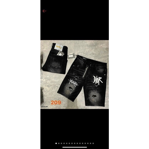 quần short jean nam ĐEN XÁM  thêu logo sang trọng đẹp mẫu hot 2022,vải jean dày mềm kiểu dáng trẻ trung giá rẻ