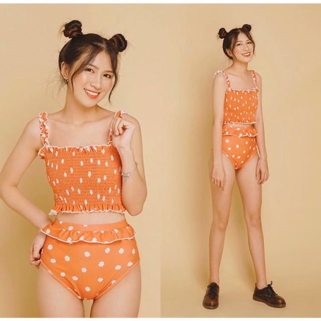 Bộ bikini hoa cam nhí dreamer cắt tag | BigBuy360 - bigbuy360.vn