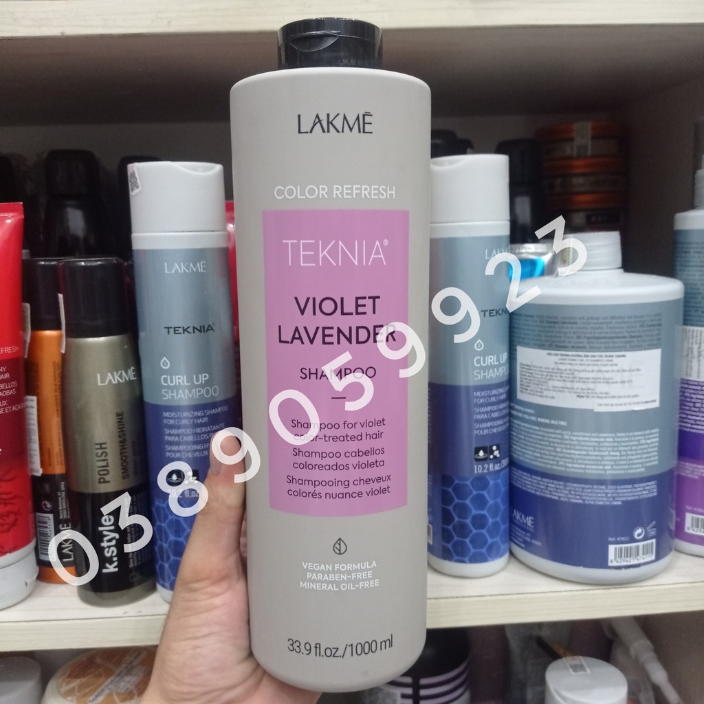 Dầu gội cho tóc nhuộm tím Lakme Teknia Refresh Violet Lavender Shampoo 1000ml