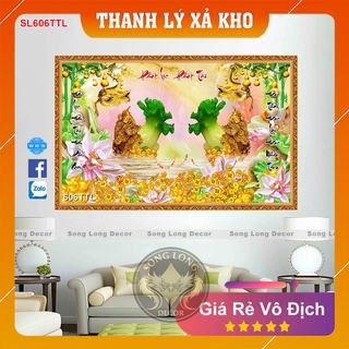 Tranh Dán Tường 3D Tài Lộc Phú Quý Bình An - SL606TTL-Tranh 3d Phòng Khách - Song Long Decor