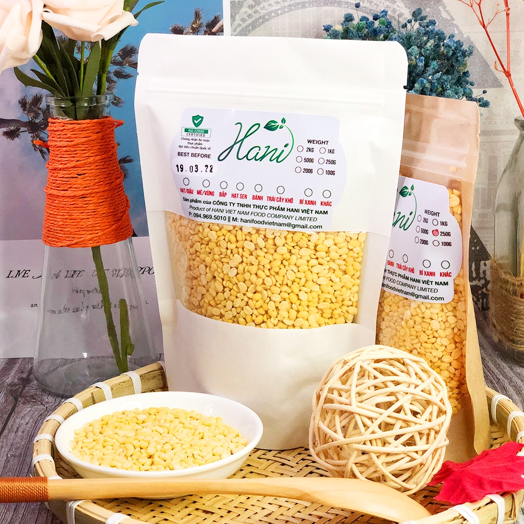500g Đậu Xanh Bóc Vỏ Hữu Cơ Sạch Nấu Chè, Làm Bánh ❣️ Dinh dưỡng HANI FOOD