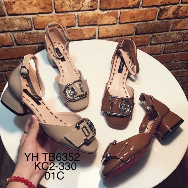 Giày gót vuông 3cm da mềm cao cấp | BigBuy360 - bigbuy360.vn