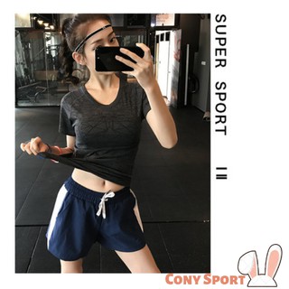 Áo thun phông ngắn thể thao nữ Graphic (Đồ tập gym,yoga)(Không Quần) II NAM CONY SPORT