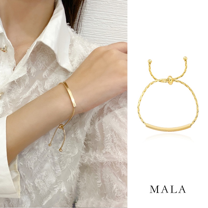 Vòng Tay MAYEBE LAVEND Dây Xích Vàng Phong Cách Hàn Quốc Cổ Điển Cho Cặp Đôi