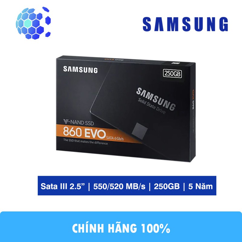 Ổ cứng Samsung SSD 860 Evo 250GB Sata III 2.5 Inch Chính Hãng
