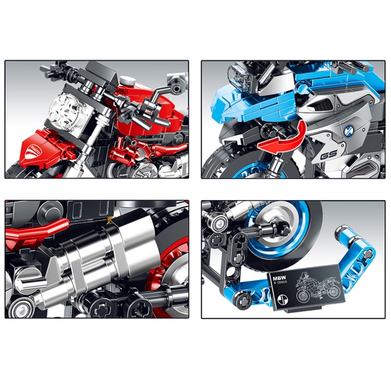 BỘ ĐỒ CHƠI XẾP HÌNH Mô Hình XE MÁY Phân Khối Lớn, MOTO, Mô Hình Xe Moto