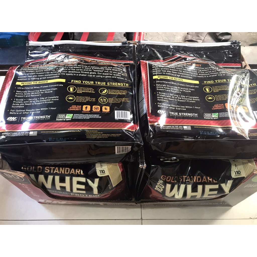 Sữa tăng cơ bắp ON Gold Stard 100% Whey 80 Lần Dùng - Authentic 100%