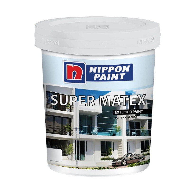 Sơn ngoài trời Nippon Super Matex lon 5L có nhiều mầu.