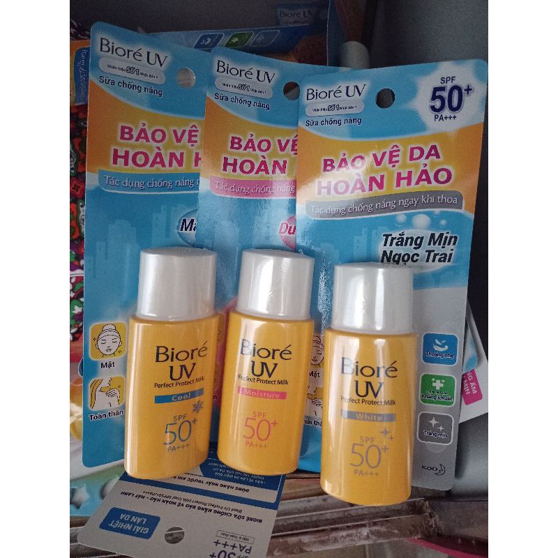 Kem chống nắng Biore UV Perfect Protect Milk SPF50 25ml