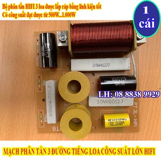 Mạch phân tần 3 đường tiếng loa công suất lớn hifi tg - giá 1 mạch
