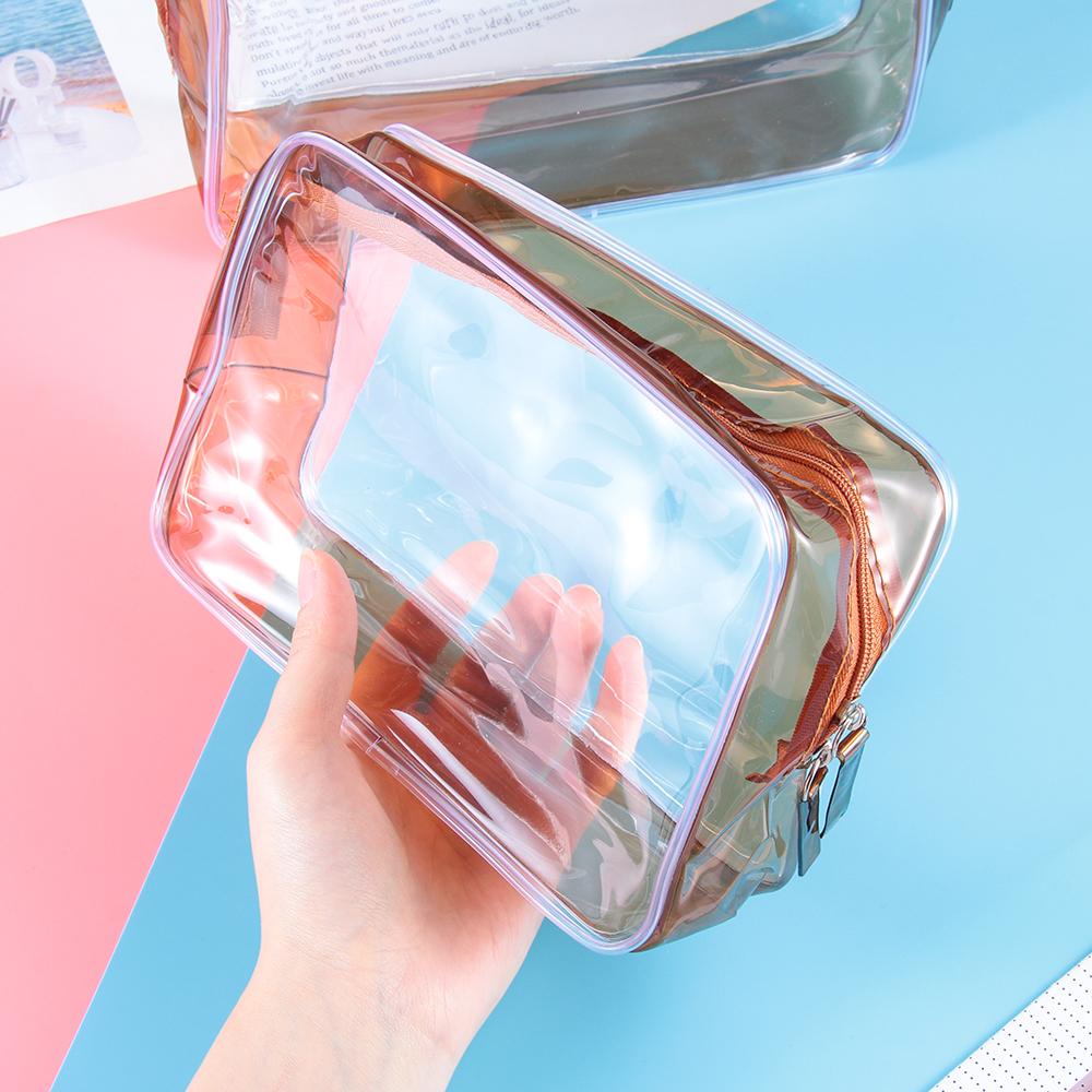 Túi Đựng Mỹ Phẩm MIHAN1 Trong Suốt Chống Thấm Nước Có Khóa Kéo Bảo Vệ Môi Trường