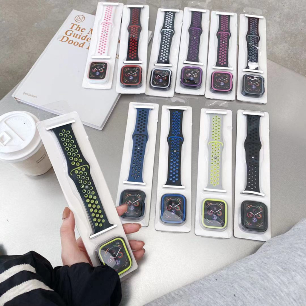 Dây Đeo Đồng Hồ Bằng Silicone Cho iWatch Se series 7 6 5 4 3 21iwatch 45mm 41mm 42mm 44mm