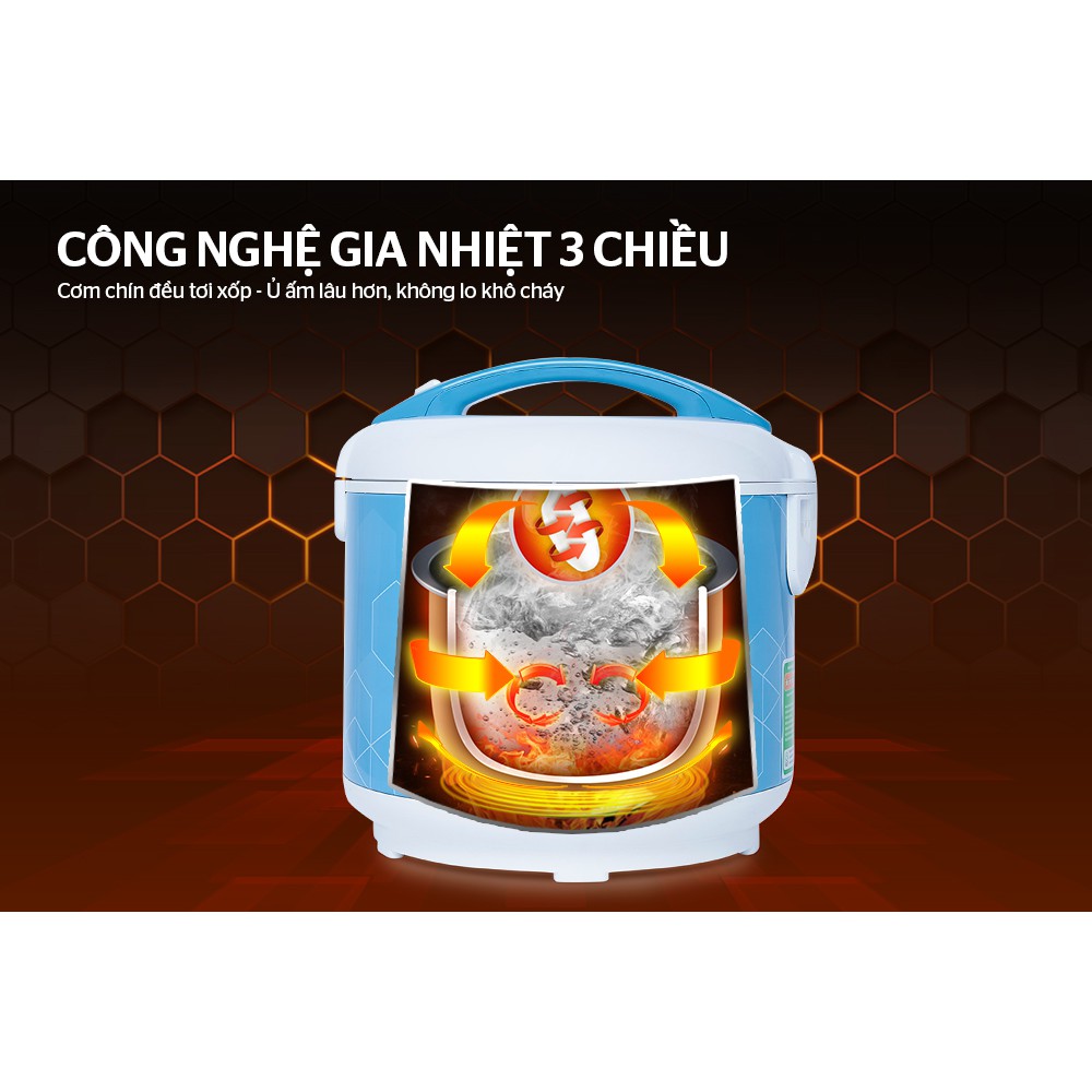 [Mã ELHADEV giảm 4% đơn 300K] Nồi cơm điện 1.8L SUNHOUSE SHD8622G