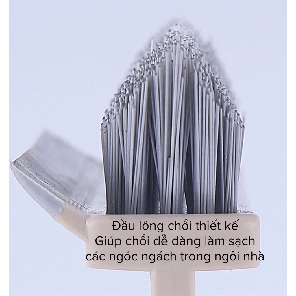 Chổi chà sàn cán dài đa năng 2trong1 cây cọ sàn và gạt nước đa năng  Chổi gạt nước chà sàn nhà tắm 2in1 Giadungcici